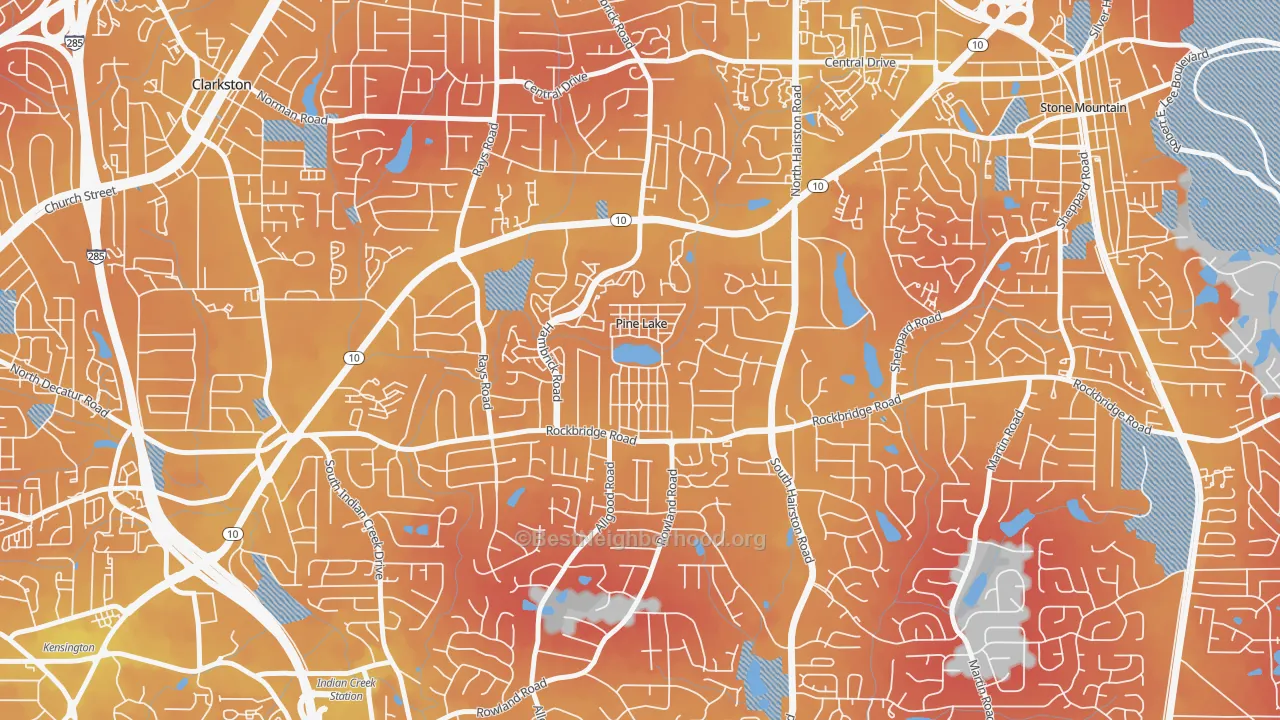 Transit Grade map of 30072, GA