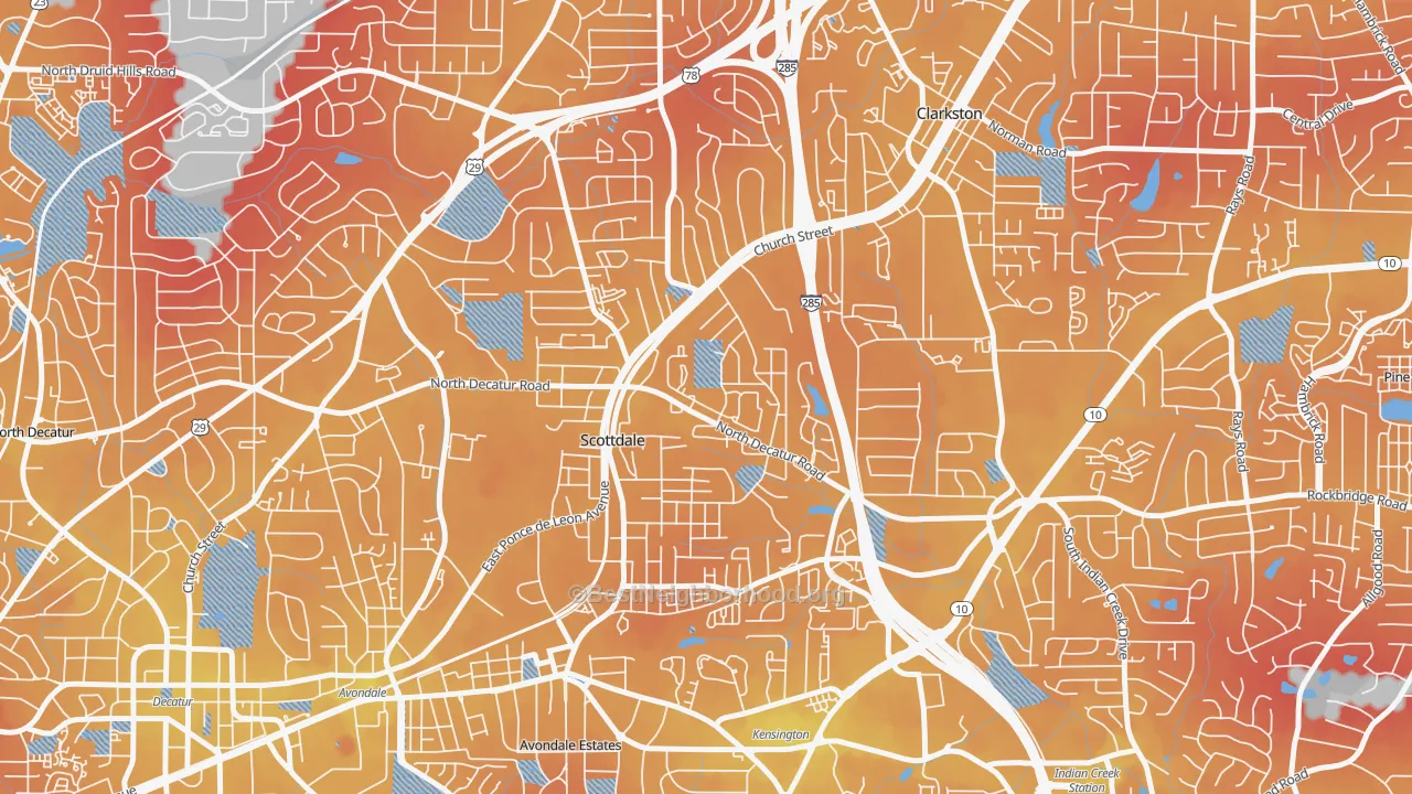 Transit Grade map of 30079, GA