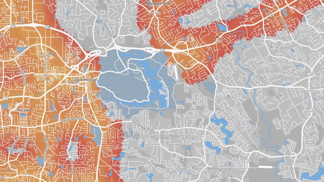 Transit Grade map of 30087, GA