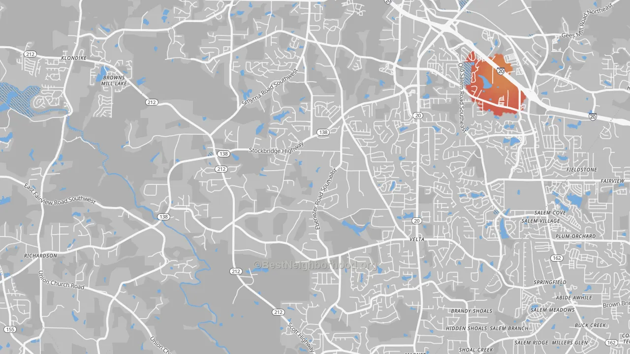 Transit Grade map of 30094, GA