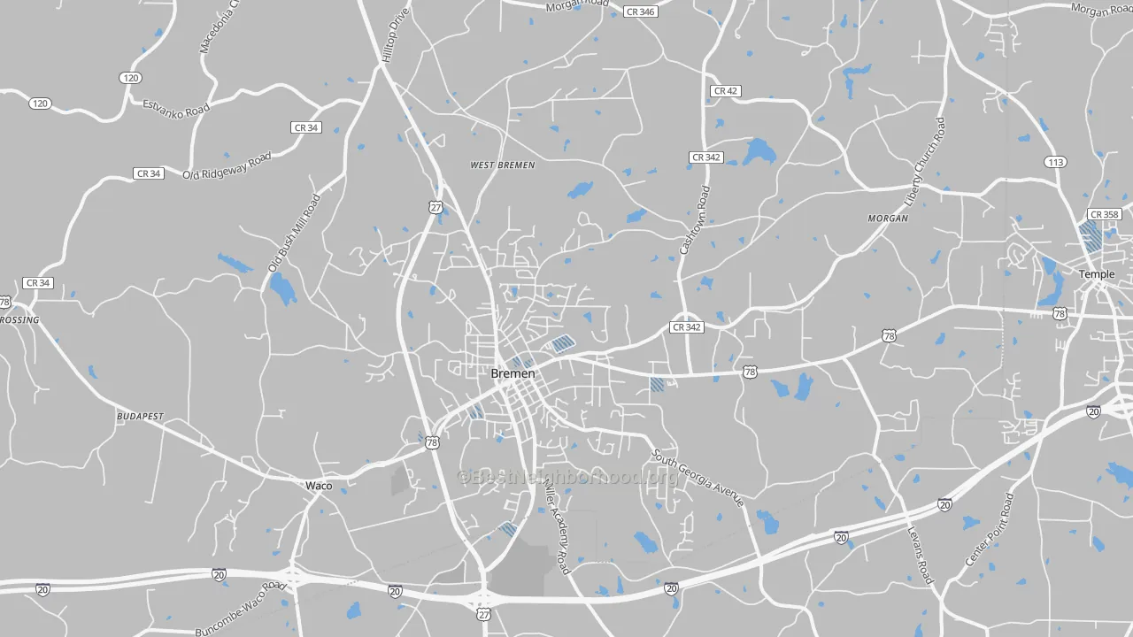 Transit Grade map of 30110, GA