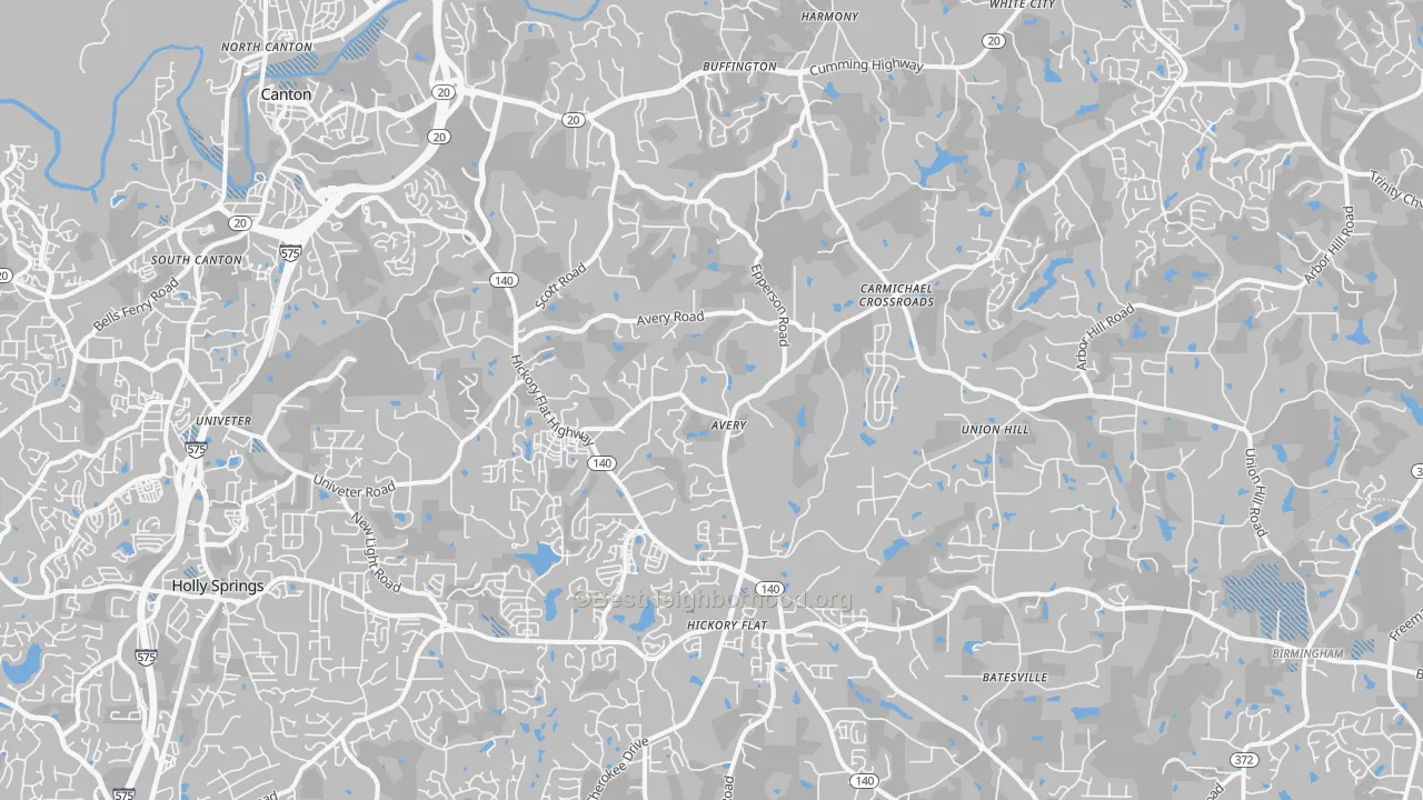 Transit Grade map of 30115, GA