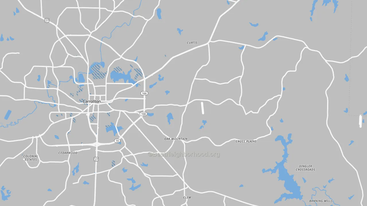Transit Grade map of 30116, GA