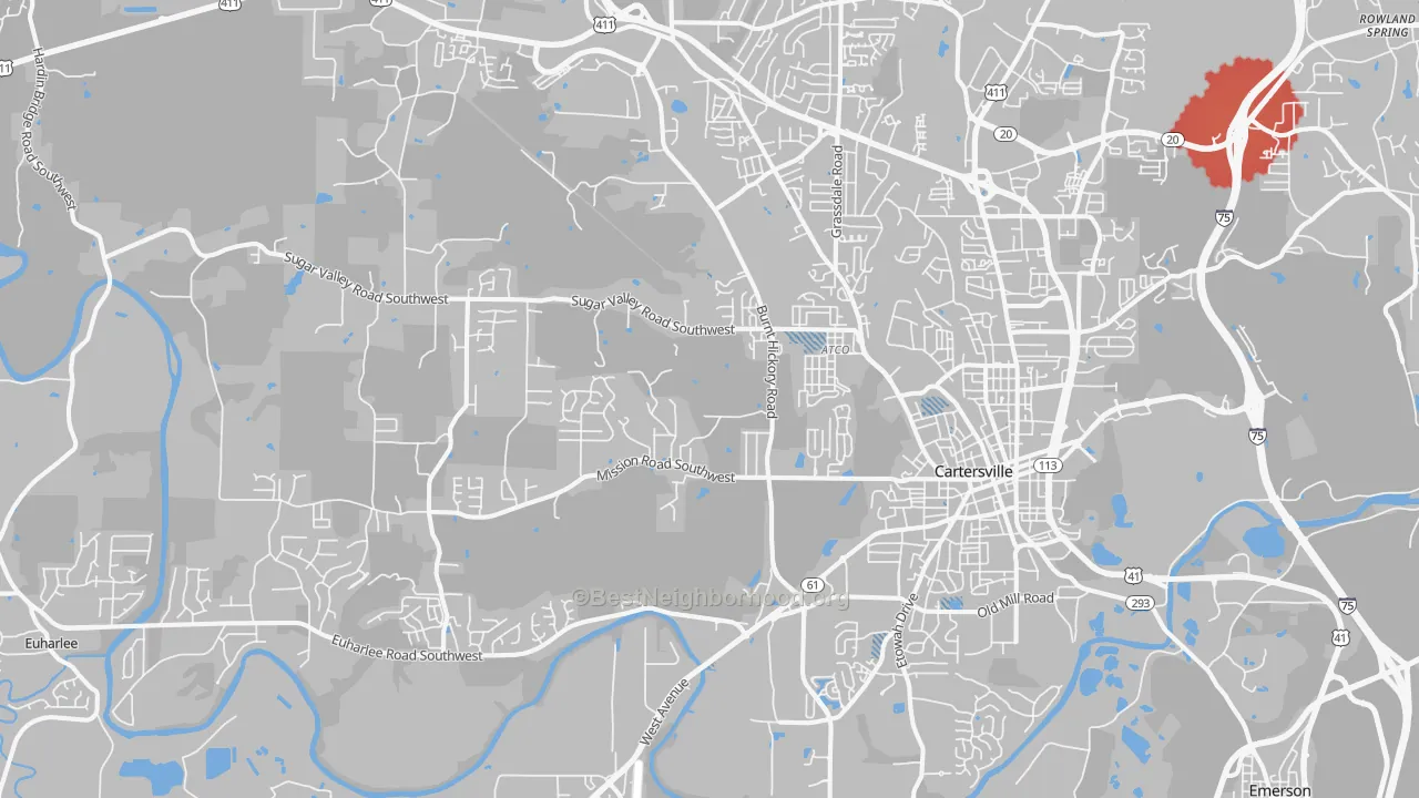 Transit Grade map of 30120, GA