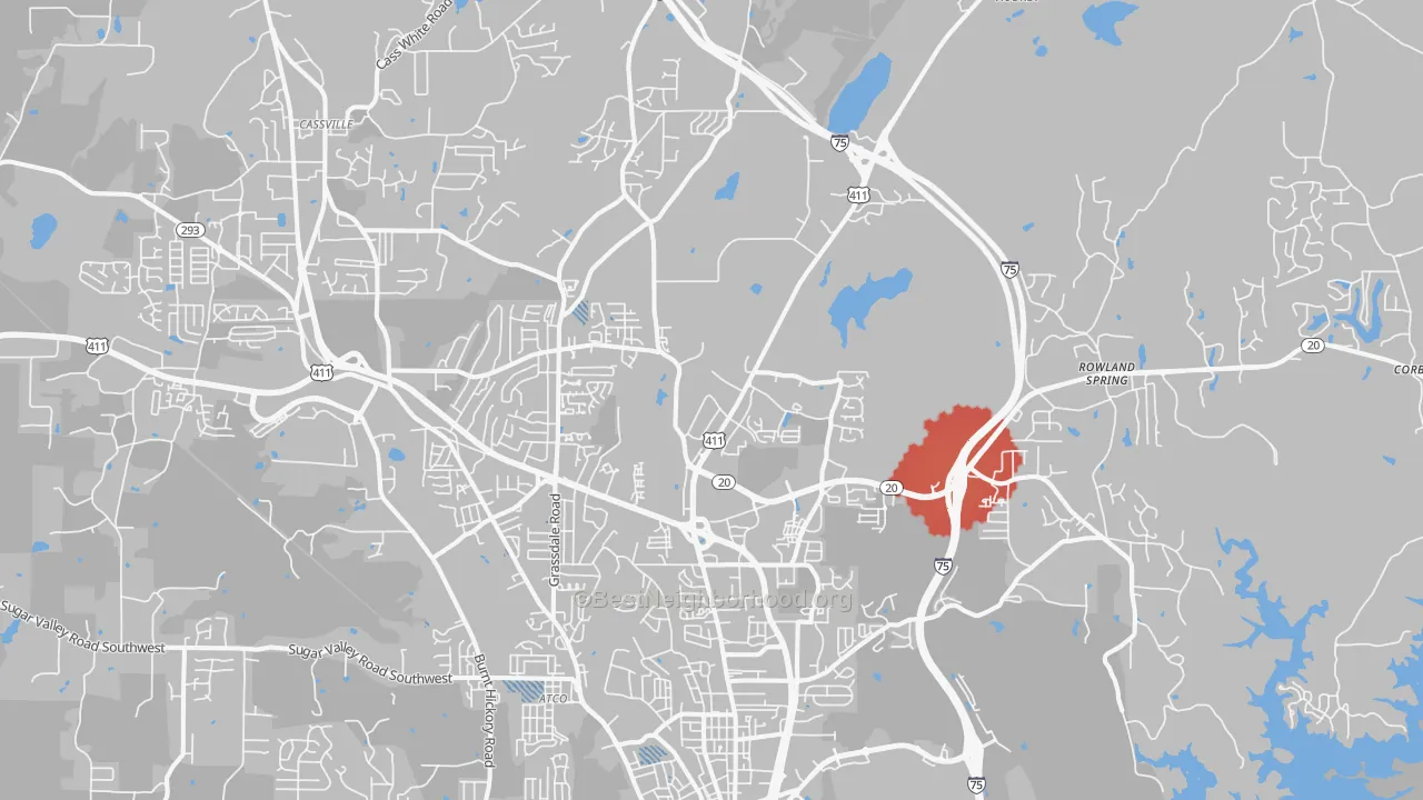 Transit Grade map of 30121, GA