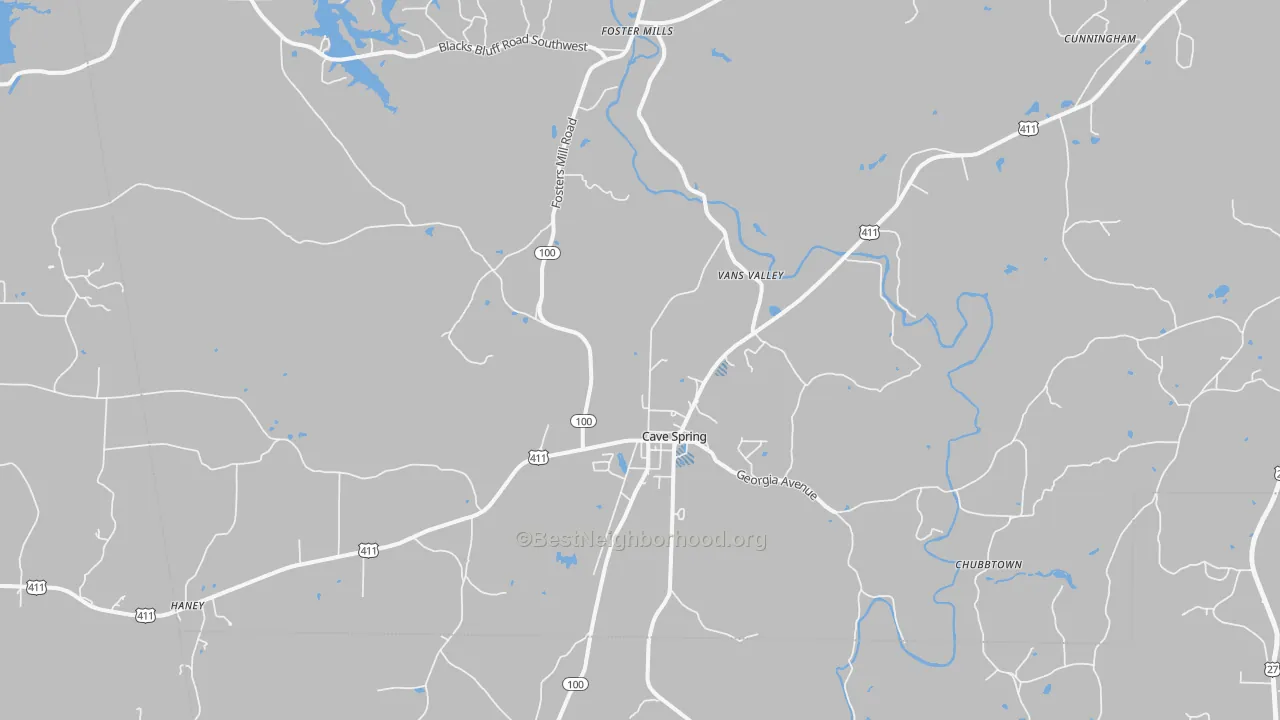 Transit Grade map of 30124, GA