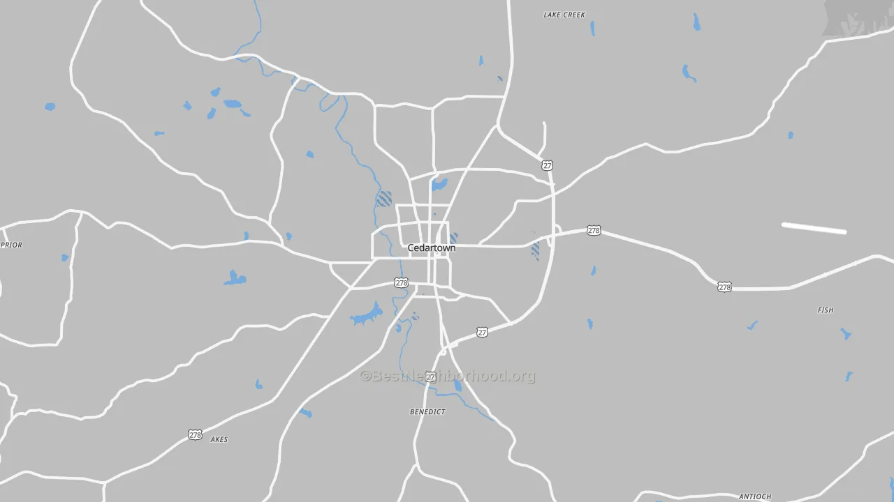 Transit Grade map of 30125, GA