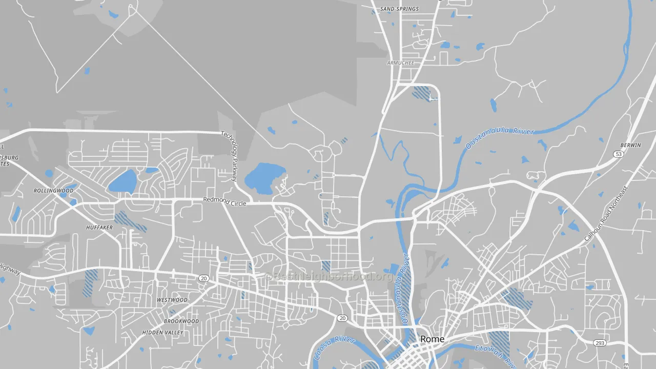 Transit Grade map of 30149, GA