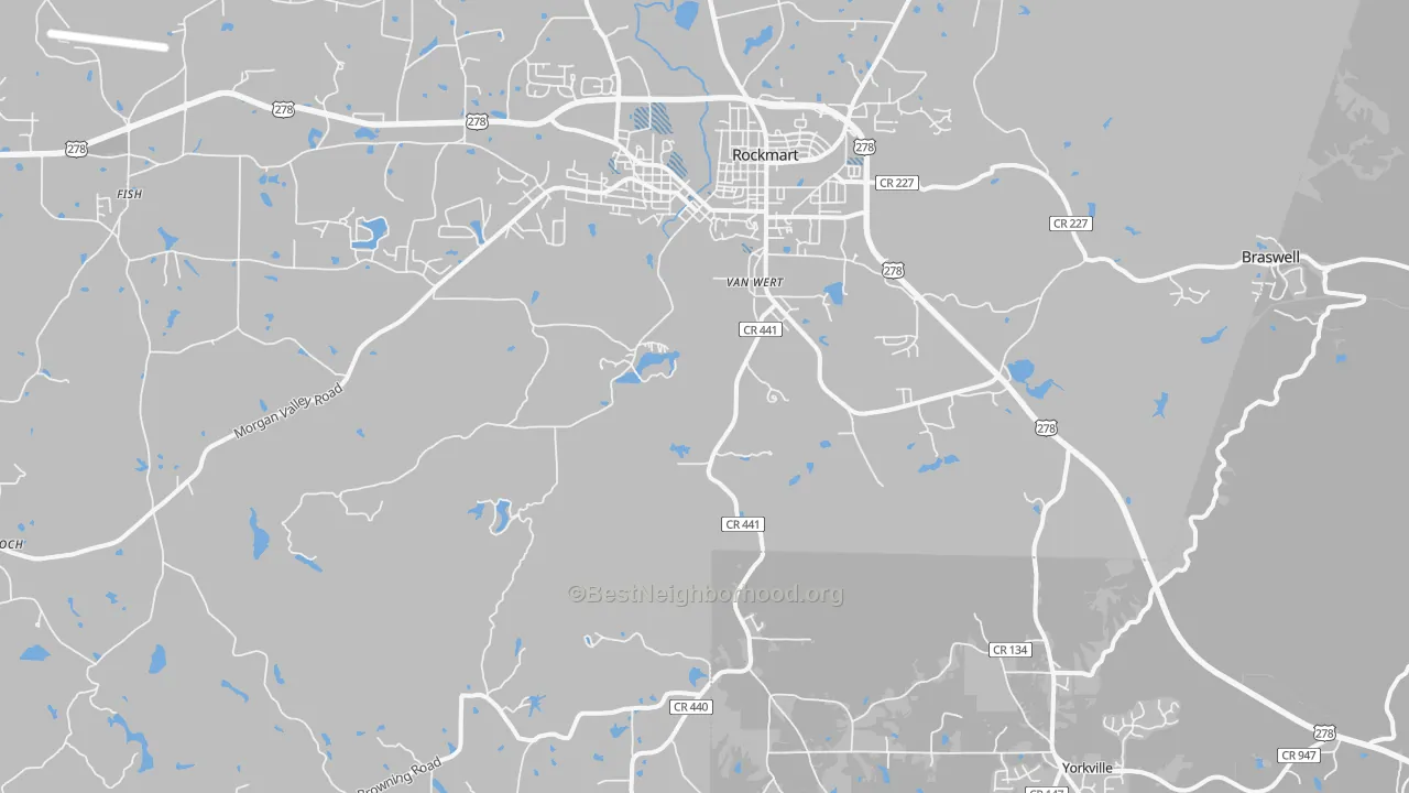 Transit Grade map of 30153, GA