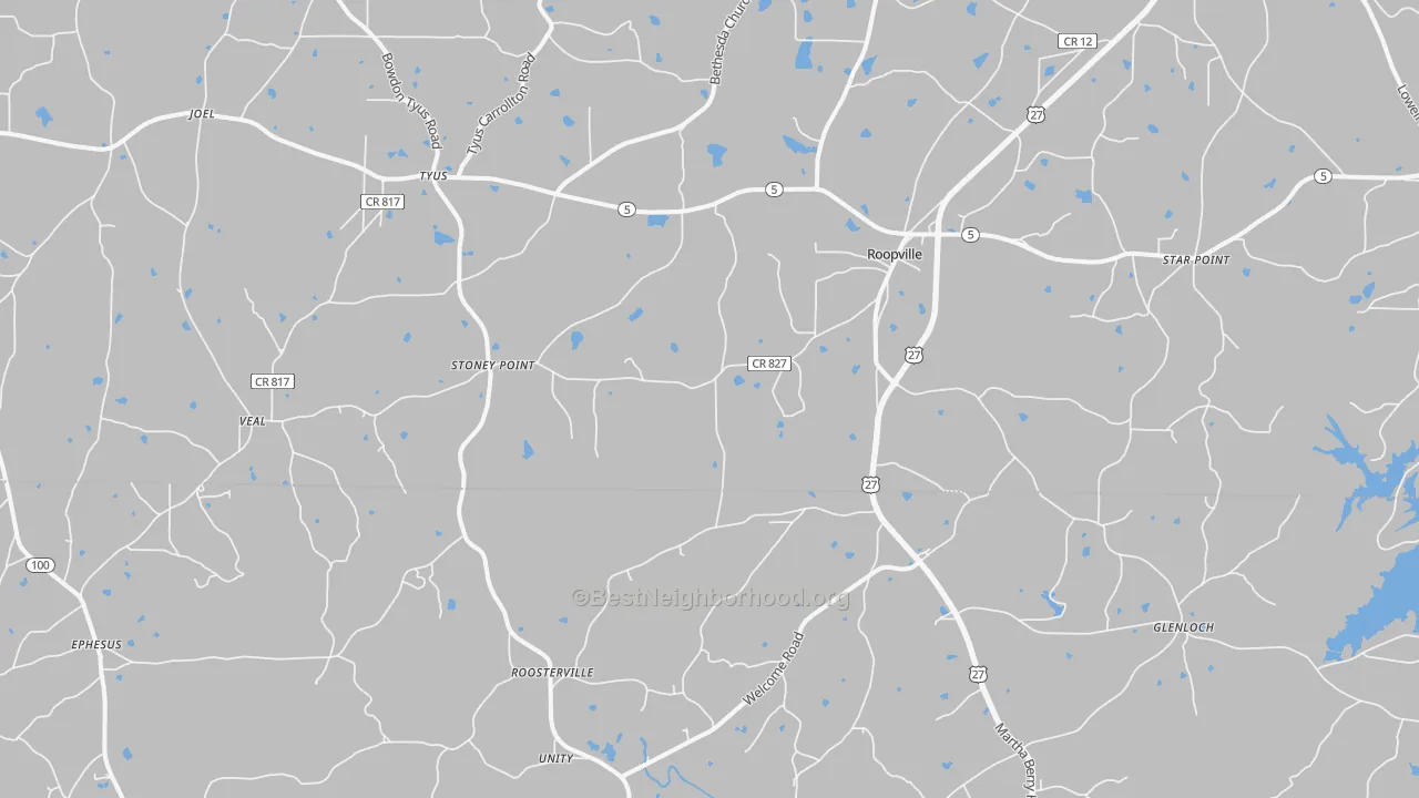 Transit Grade map of 30170, GA