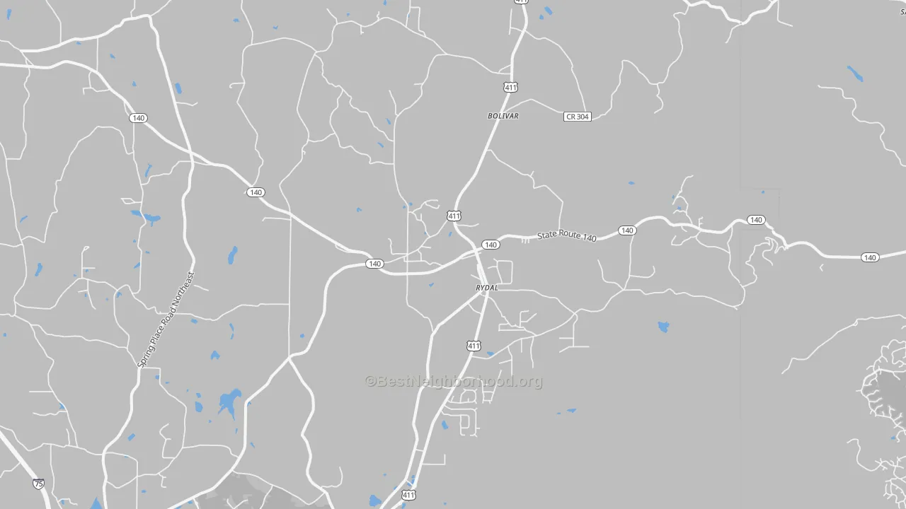 Transit Grade map of 30171, GA