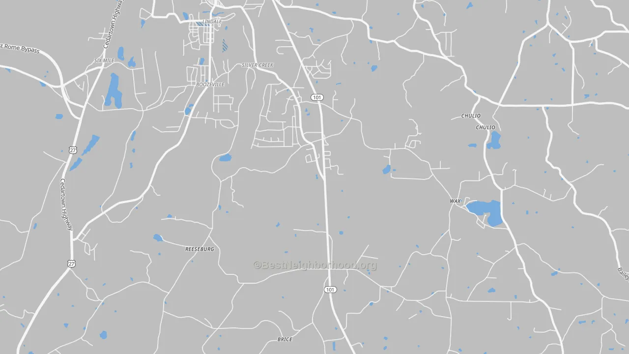 Transit Grade map of 30173, GA