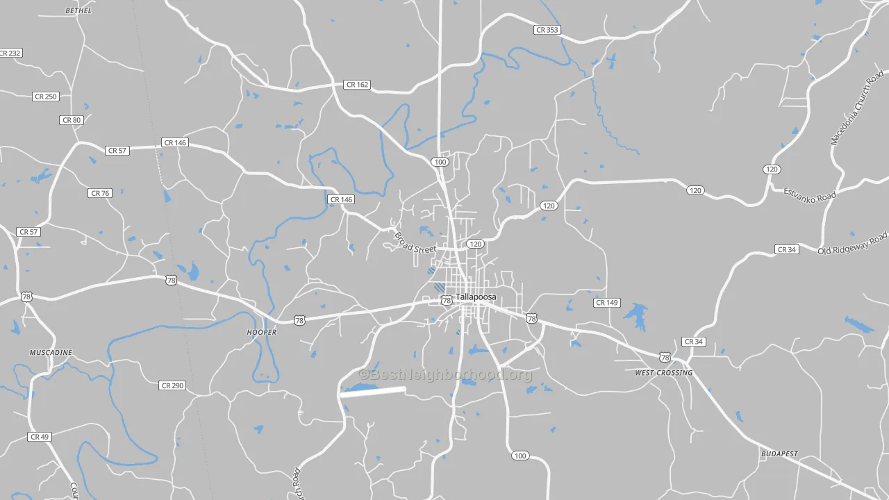 Transit Grade map of 30176, GA