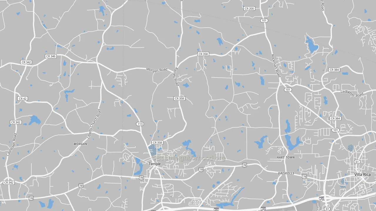 Transit Grade map of 30179, GA