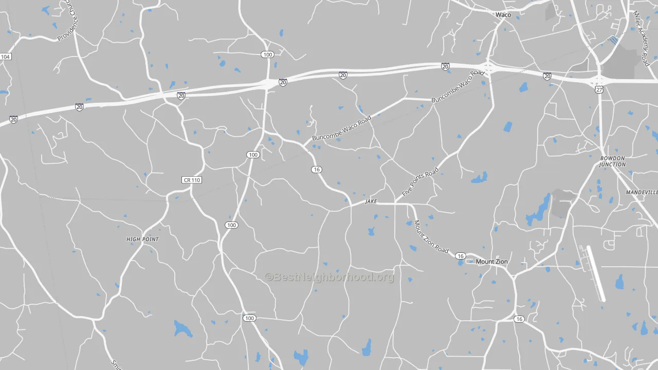 Transit Grade map of 30182, GA