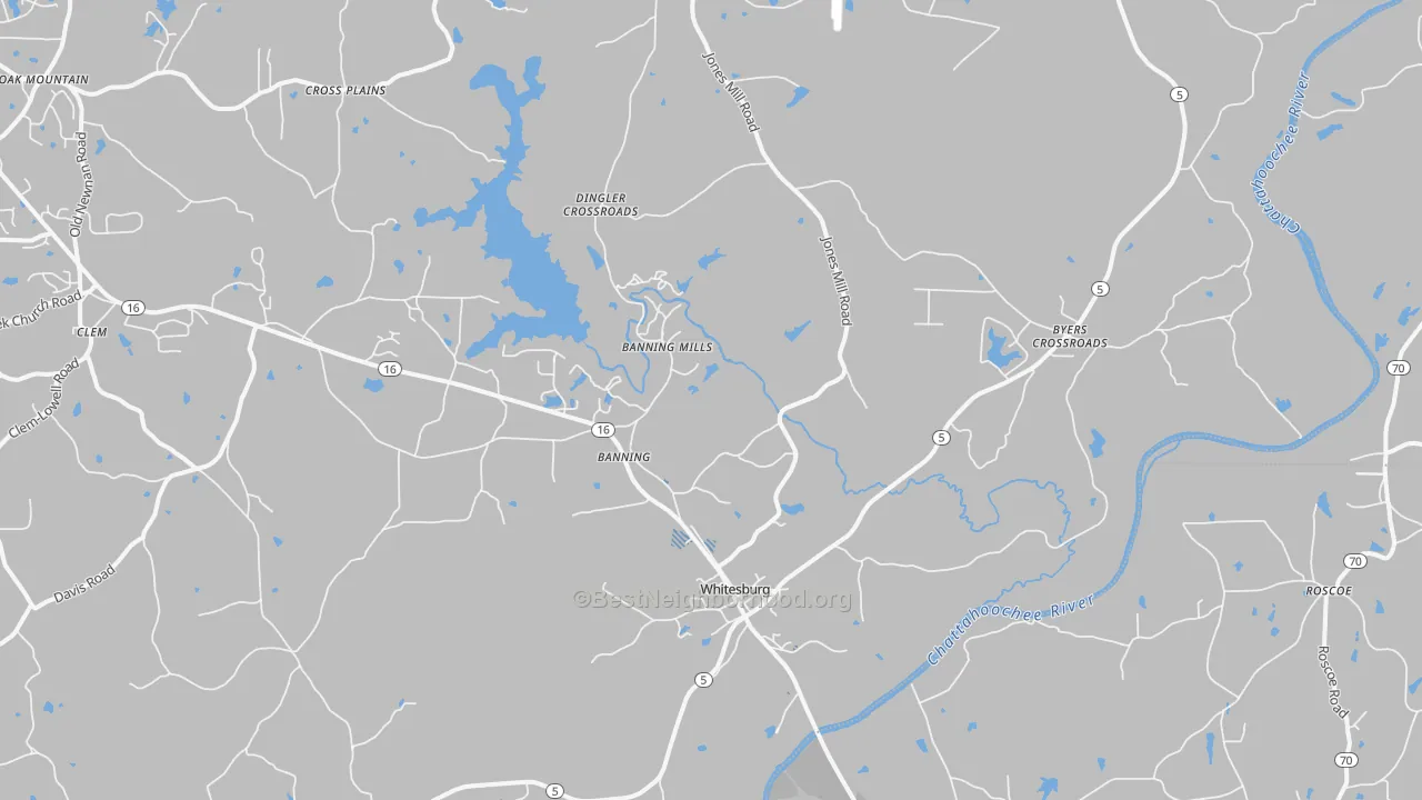 Transit Grade map of 30185, GA