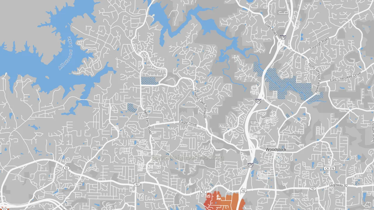 Transit Grade map of 30189, GA