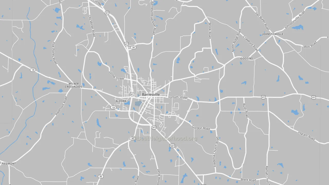 Transit Grade map of 30204, GA