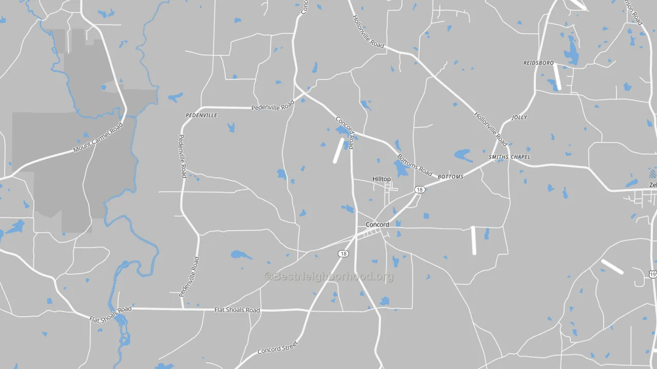 Transit Grade map of 30206, GA