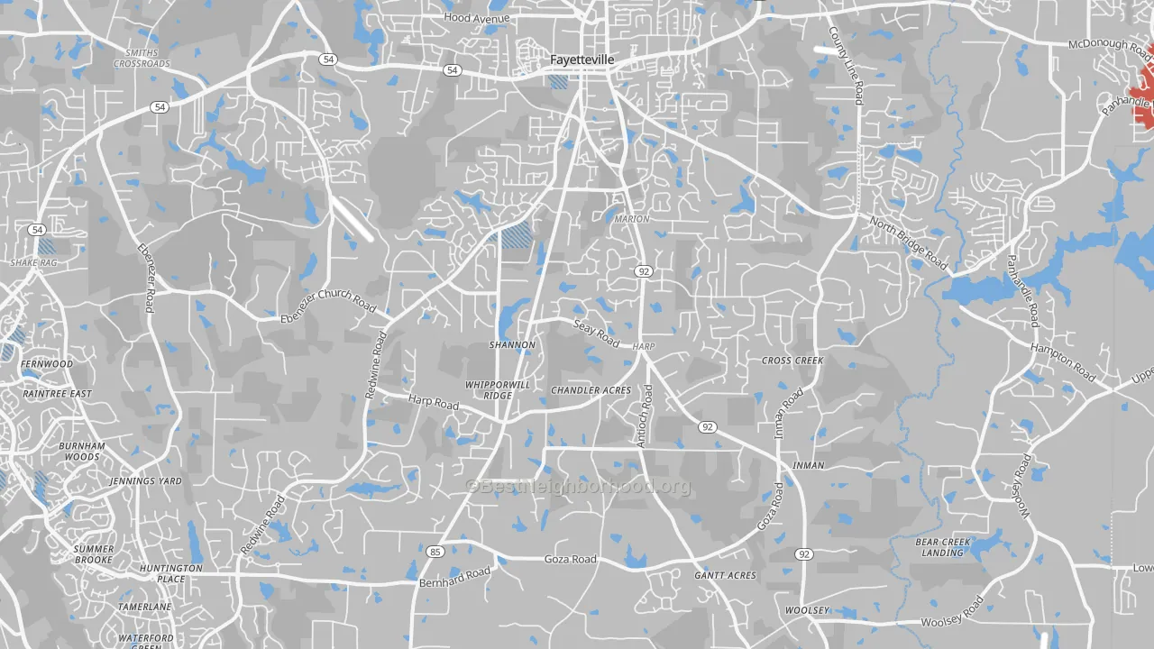 Transit Grade map of 30215, GA