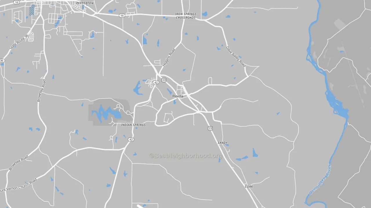 Transit Grade map of 30216, GA