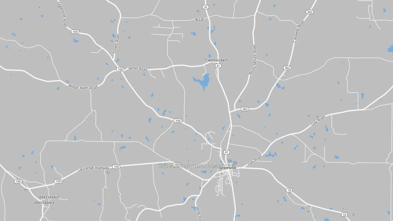 Transit Grade map of 30222, GA