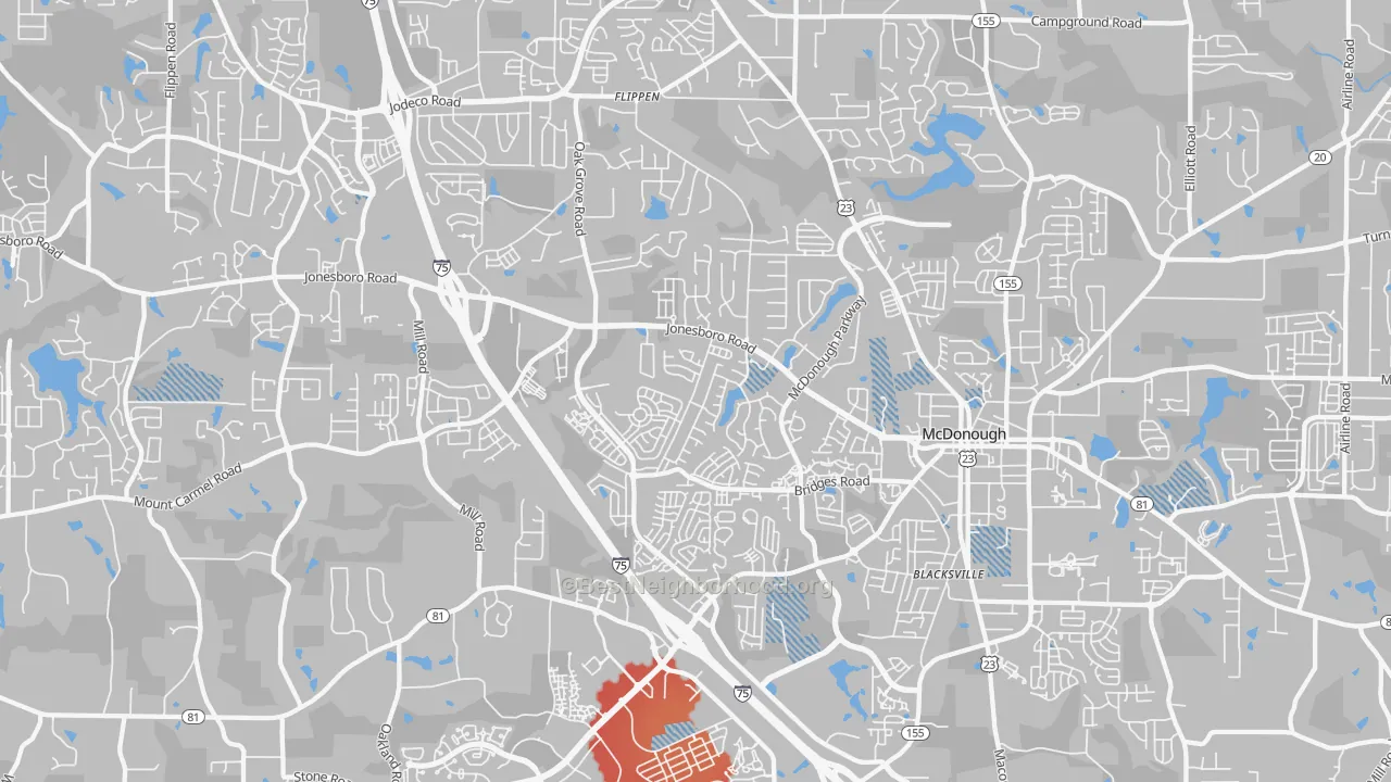 Transit Grade map of 30253, GA