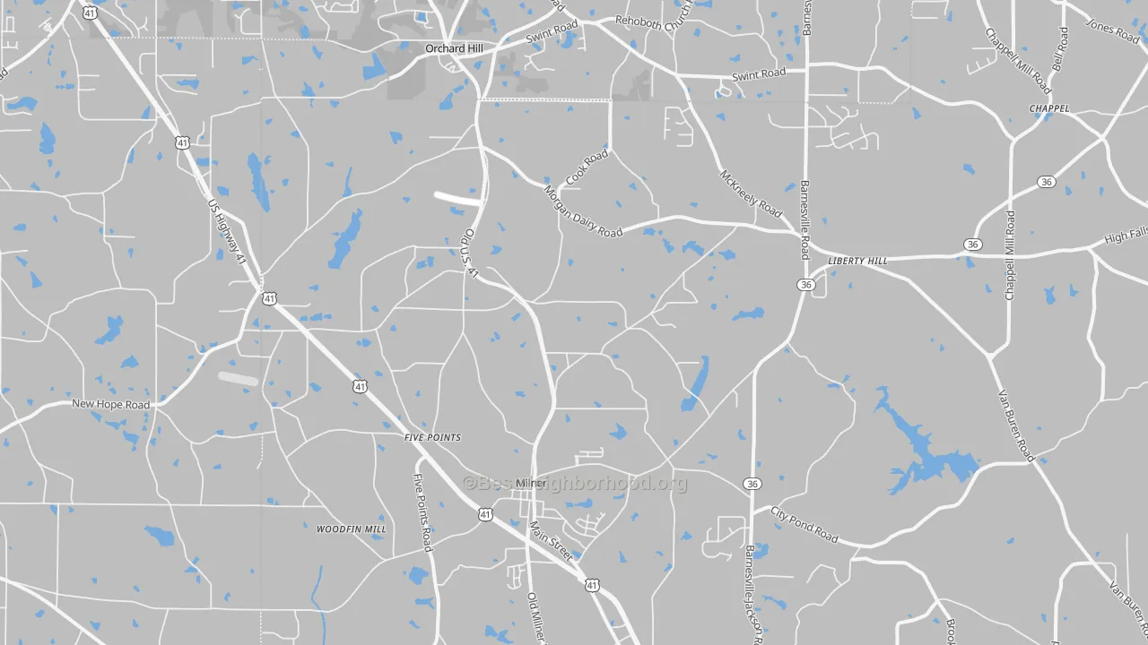 Transit Grade map of 30257, GA