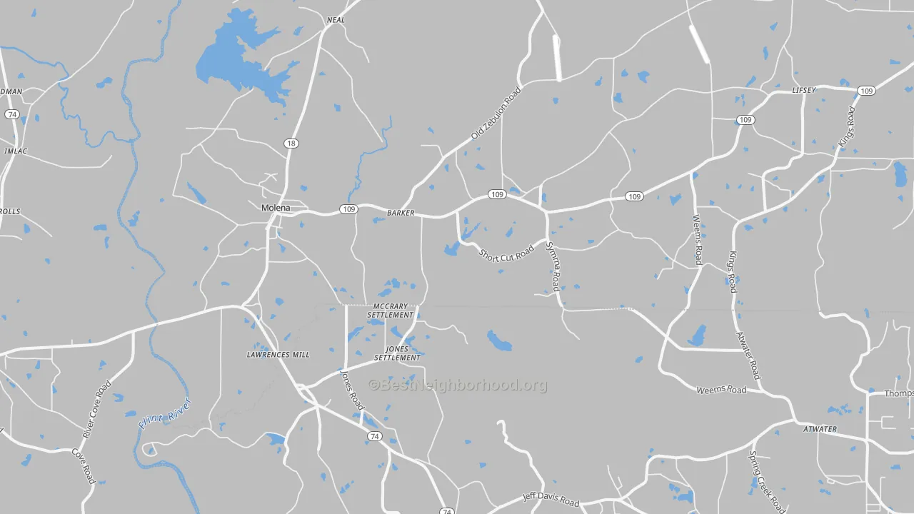 Transit Grade map of 30258, GA