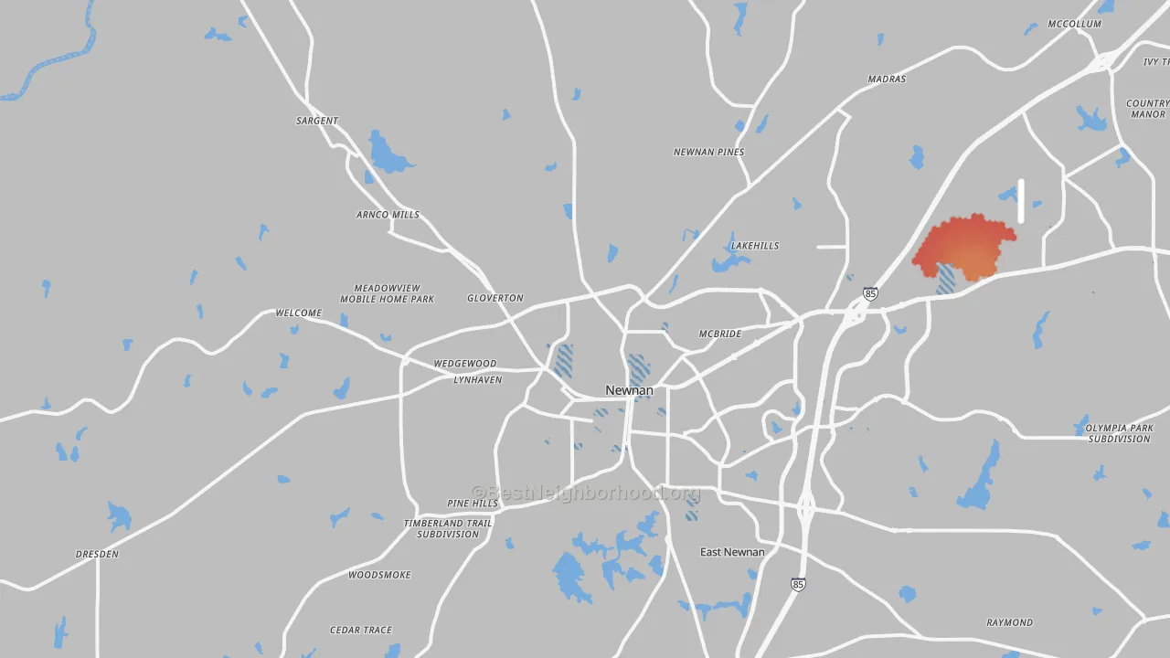 Transit Grade map of 30263, GA