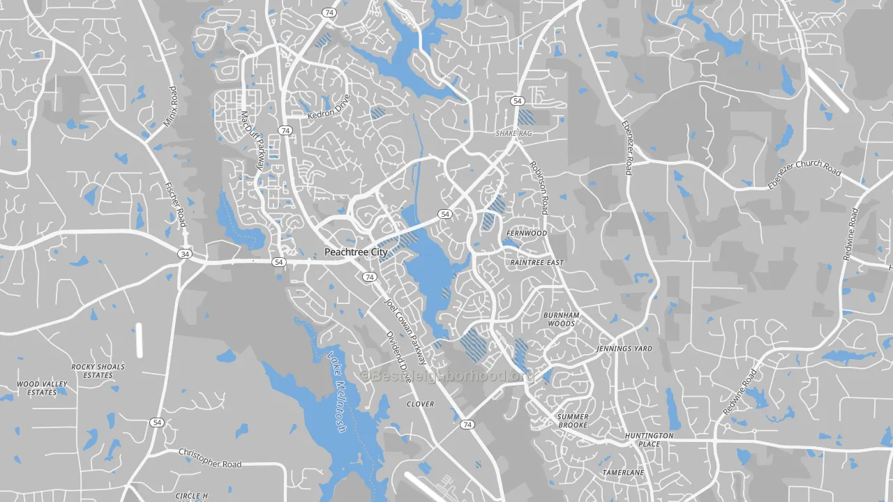 Transit Grade map of 30269, GA