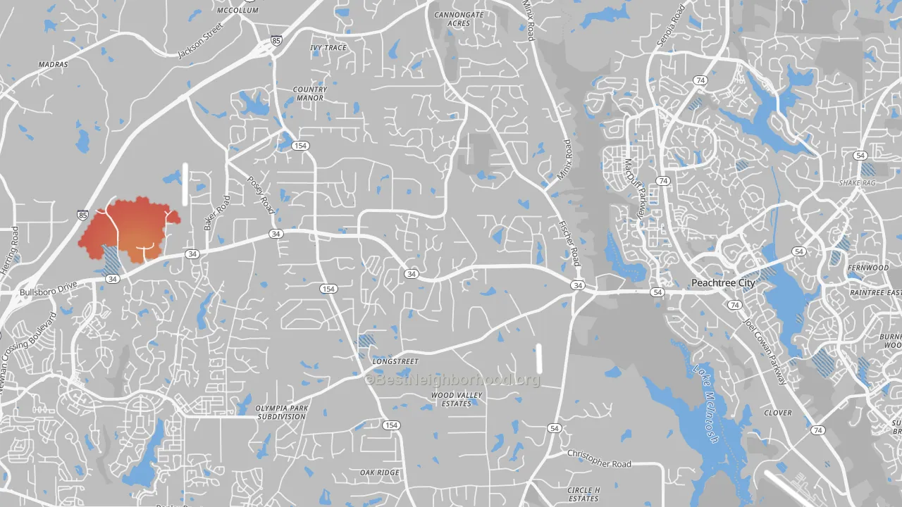 Transit Grade map of 30277, GA