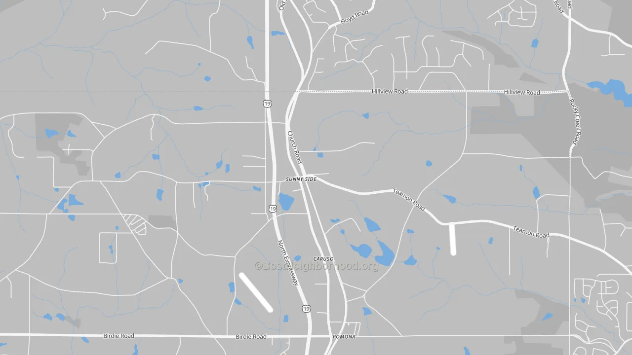 Transit Grade map of 30284, GA