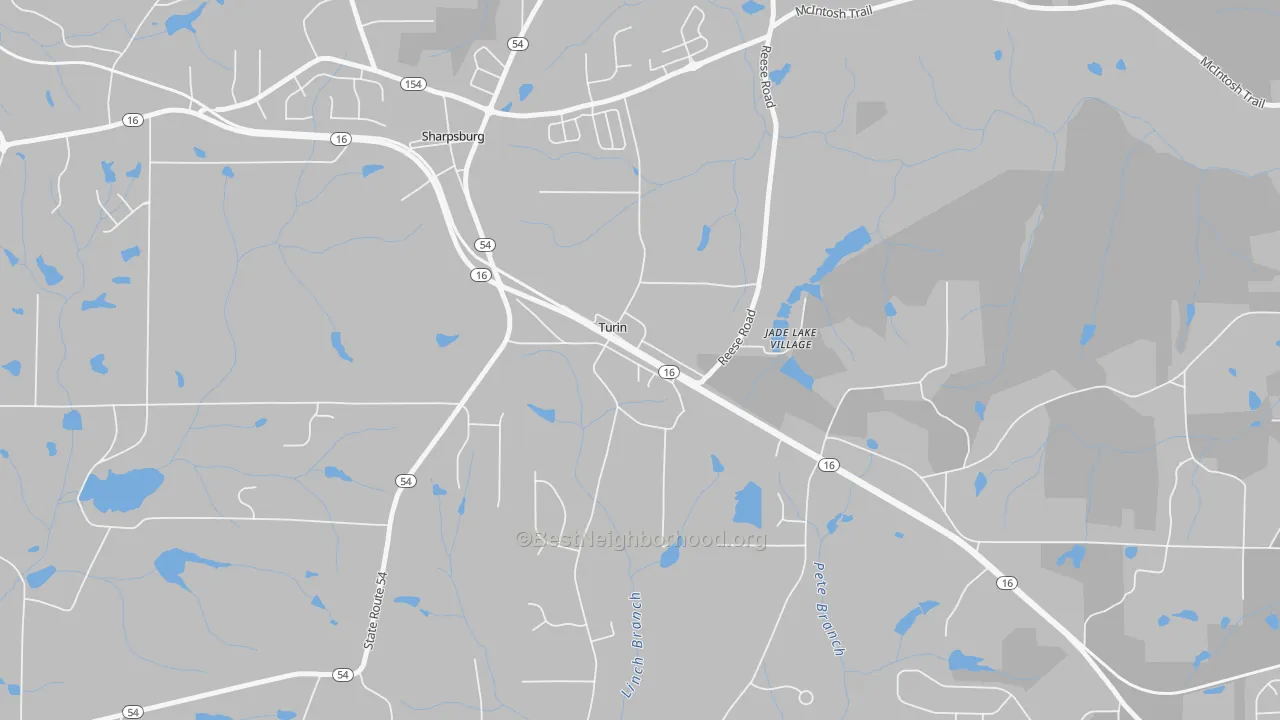 Transit Grade map of 30289, GA