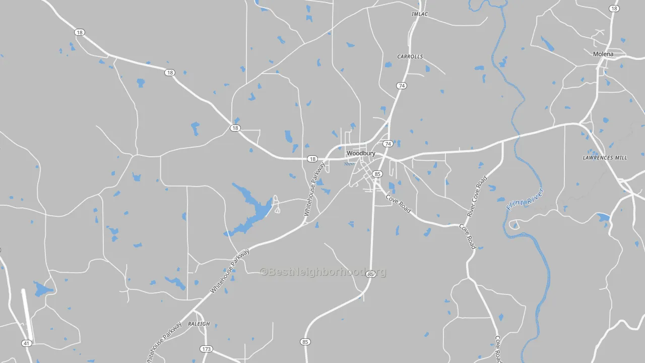 Transit Grade map of 30293, GA