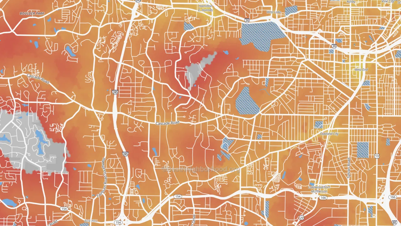 Transit Grade map of 30311, GA