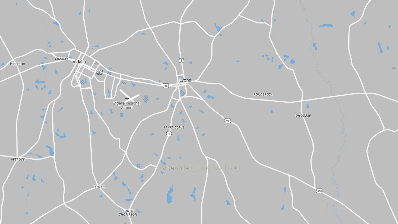 Transit Grade map of 30436, GA