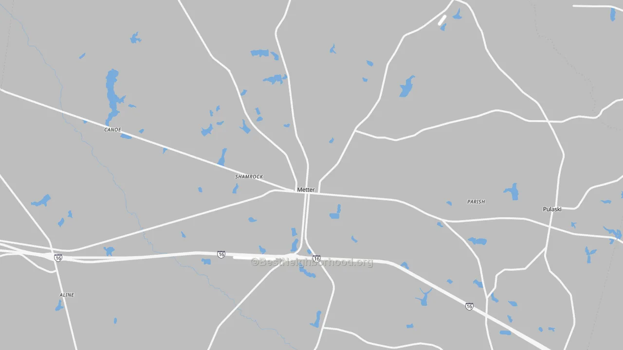 Transit Grade map of 30439, GA