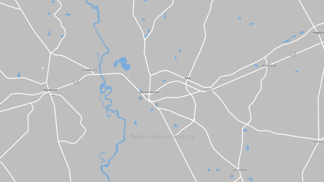 Transit Grade map of 30445, GA