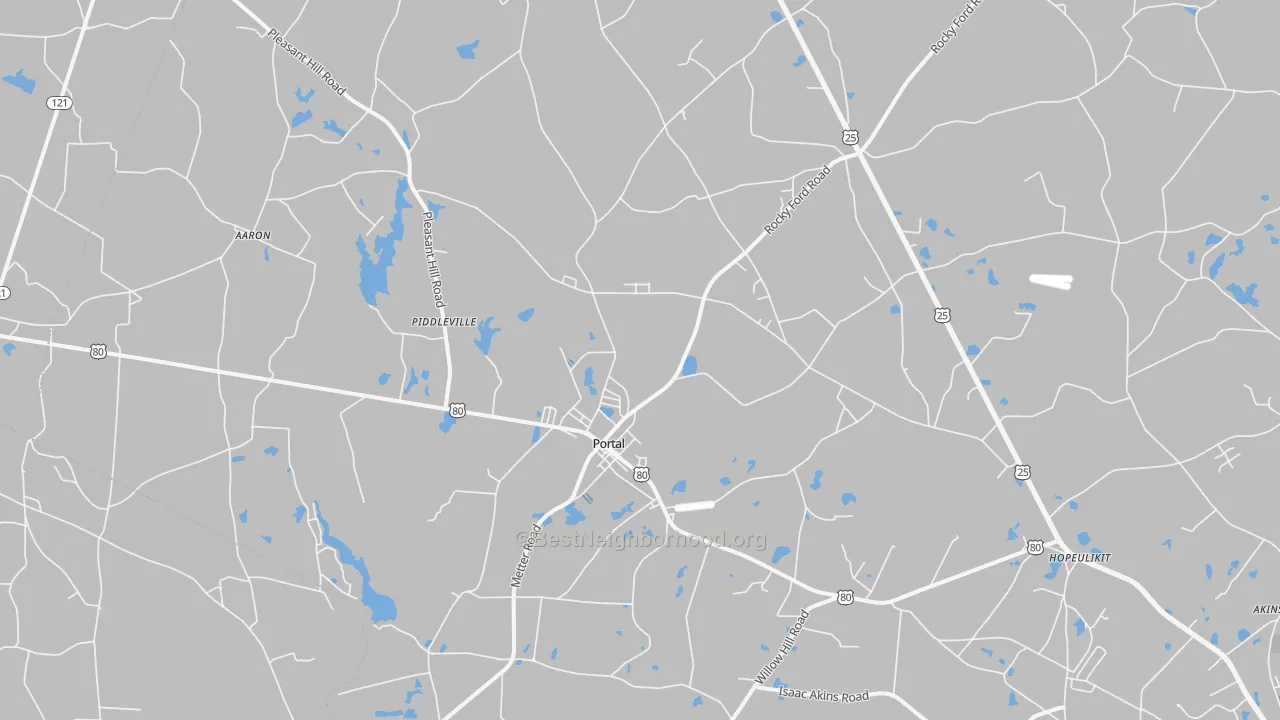 Transit Grade map of 30450, GA