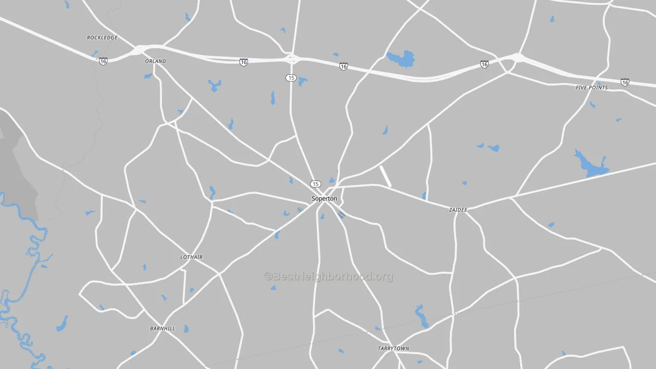 Transit Grade map of 30457, GA