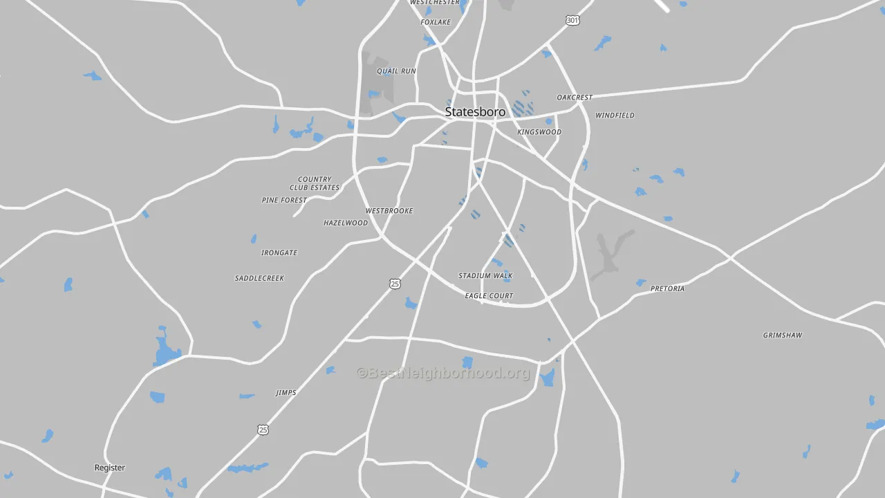 Transit Grade map of 30458, GA