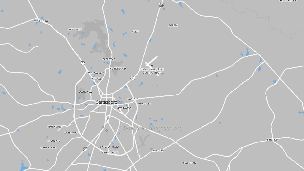 Transit Grade map of 30461, GA