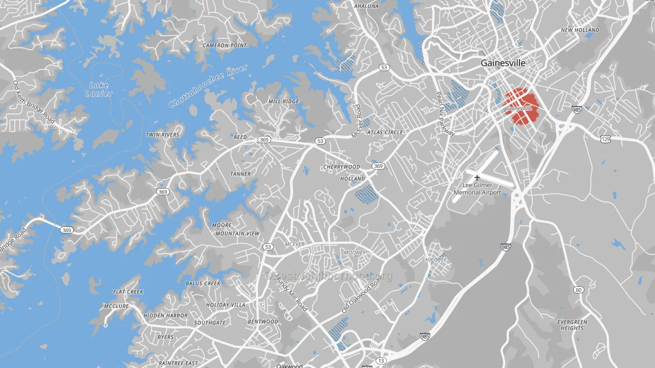 Transit Grade map of 30504, GA