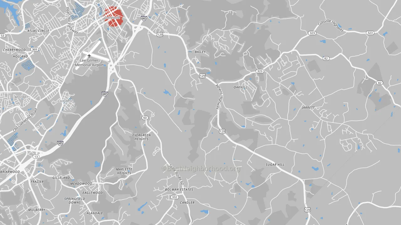 Transit Grade map of 30507, GA