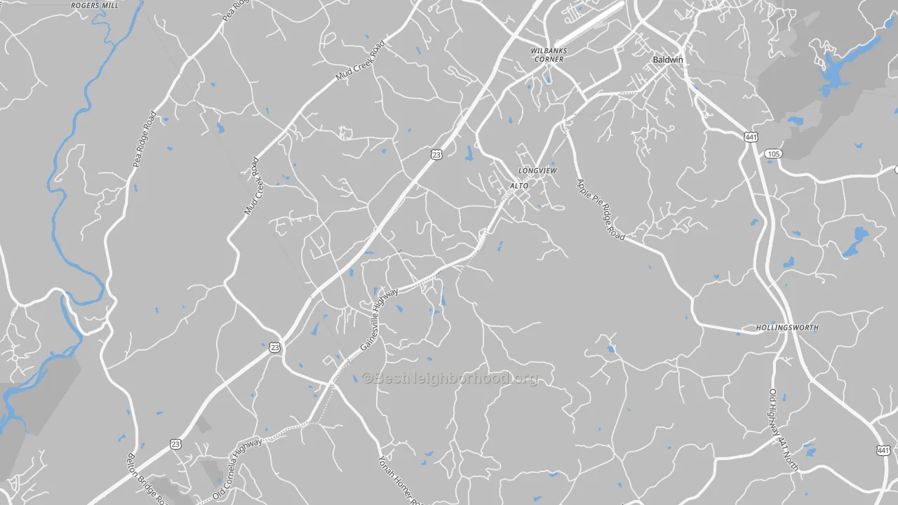 Transit Grade map of 30510, GA