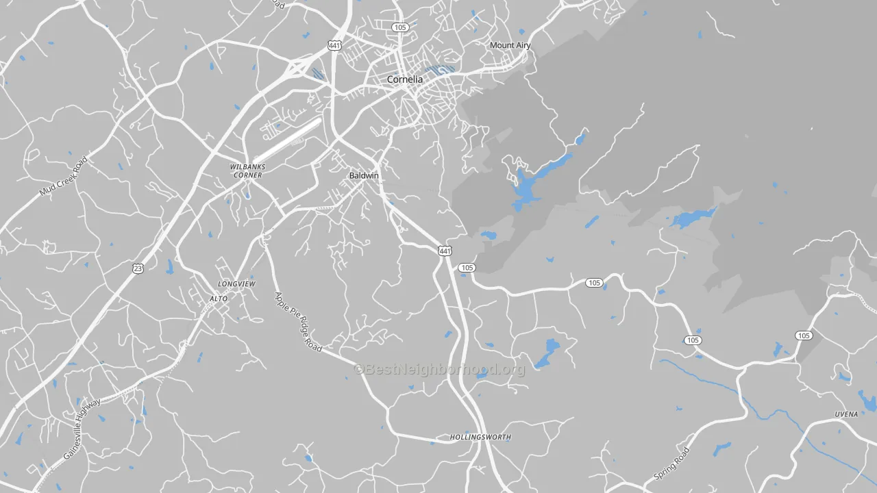 Transit Grade map of 30511, GA