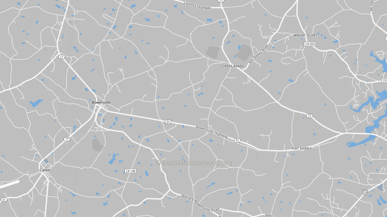 Transit Grade map of 30516, GA
