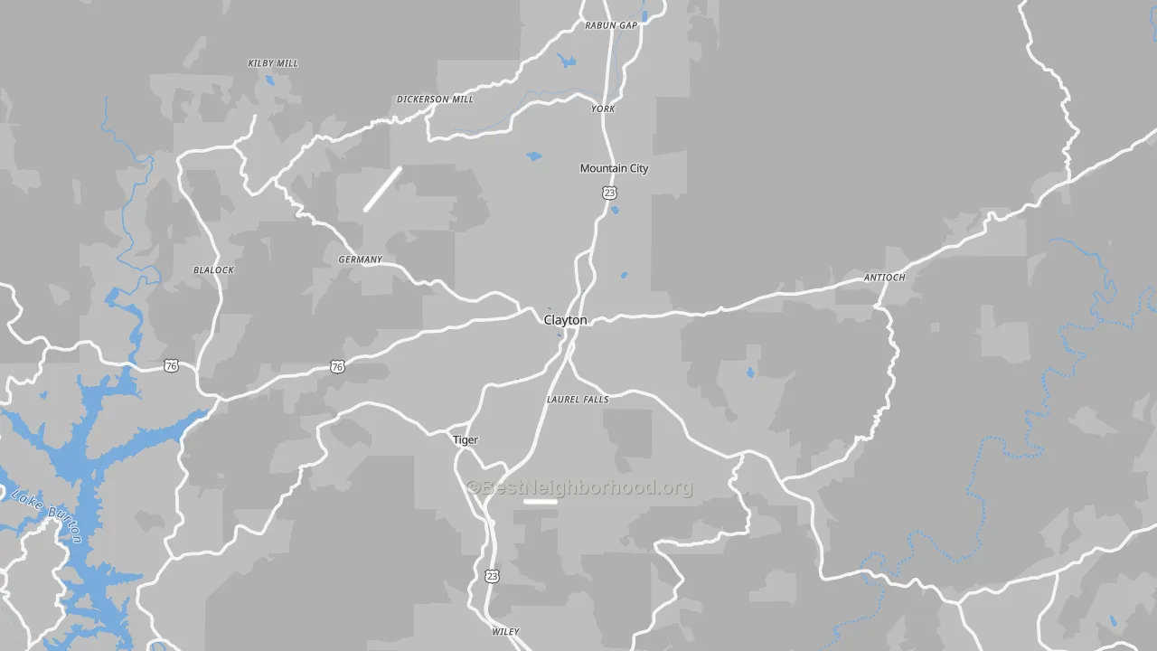 Transit Grade map of 30525, GA