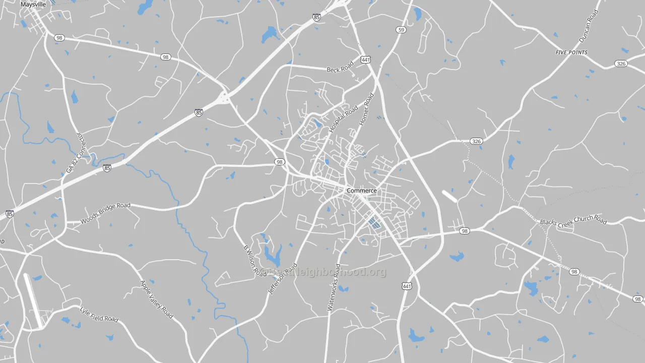 Transit Grade map of 30529, GA